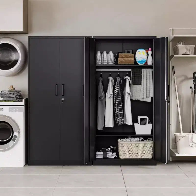 BALHAM TRADE-Heavy Duty Metal Wardrobe Cabinets with Lock Secure Storage for Home Gym School Office