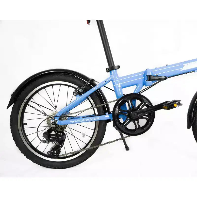 ZiZZO Via 7-Speed Aluminum 20 Folding Bike - Sky Blue