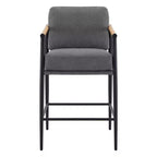 Spruce&Spring Modern Counter Stools with Arm & Metal Frame Set of 2