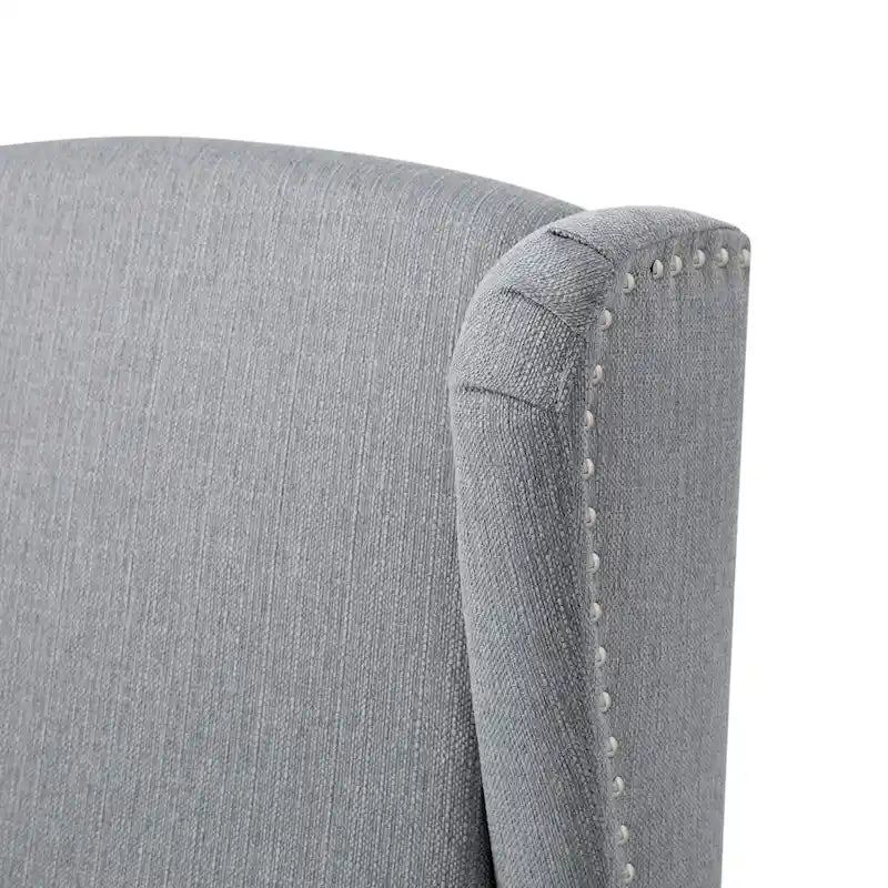 Push Back Wing Back Pocket Spring Recliner with Side Accent Nail Trim