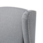 Push Back Wing Back Pocket Spring Recliner with Side Accent Nail Trim