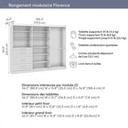 107 Modular Walk-In Closet System with Rods, Shelves and Drawers Shaker Style