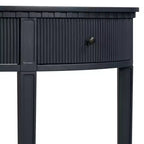 Console Table with 3 Drawers, Elegant Console Table, Sturdy Stable Entryway Sofa Table with Vertical Stripe Drawer Fronts