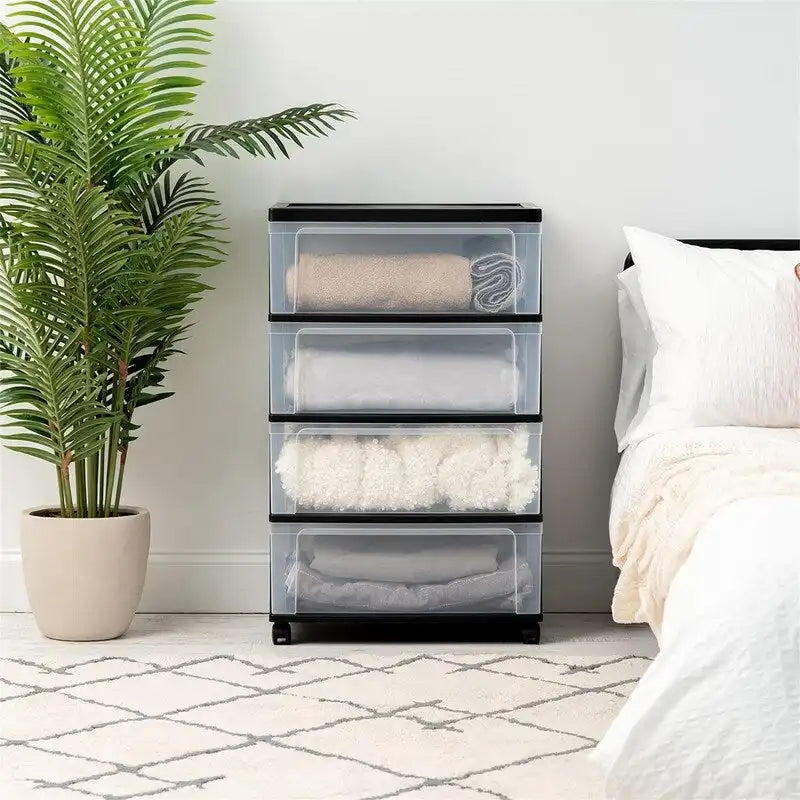 4 Drawer Wide Storage Drawer