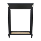 Lenora 1-drawer Solid Wood Console Accent Table with Cane Shelf by East at Main