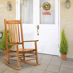 Karl Home | 24-Inch Solid Wood Patio Rocking Chair