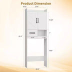 Over The Toilet Storage Cabinet,FreeStanding Bathroom Organizers for Bathroom,Restroom,Laundry