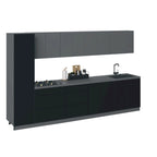 Kitchen Elegant Collection Black Color Base Size 11Ft Wide - 135x24