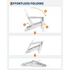 Folding Adirondack Chairs Set of 4 with 2 Side Tables, Modern Outdoor HDPE Chairs for Patio, Deck Balcony Backyard Lawn