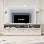70 Mid-Century Modern Entertainment Center with Storage Drawer & Open Shelves