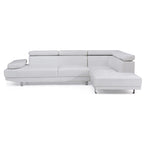Riveredge 109 in. W 2-piece Faux Leather L Shape Sectional Sofa - 76L x 109W x 28H