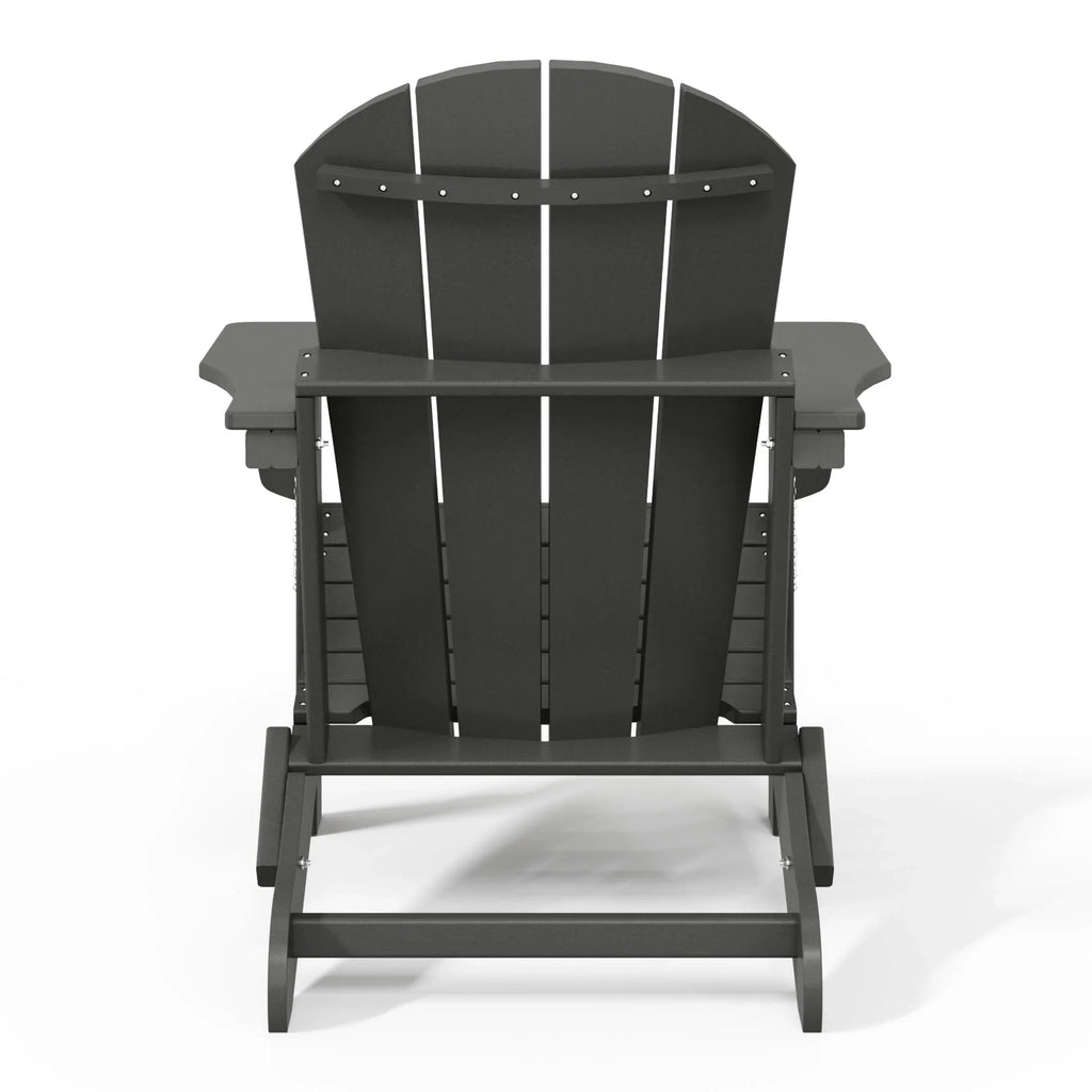 Polytrends Laguna Fade Resistant All Weather Outdoor Patio Folding Adirondack Chair