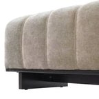 Modern Tufted Faux Fur Dining Bench with Rubberwood Legs, 63.62