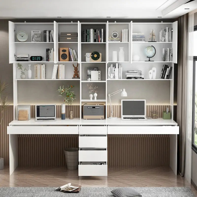 Work and Play Desk with Shelving - Ideal for Gamers and Professionals