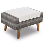 Whisen 6-Pieces All Weather PE Wicker Sofa Set, Outdoor Rattan sofa With Double Cushions