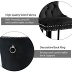 Dining Chairs Set of 6, Luxury Upholstered Velvet Kitchen Chairs Side Chair with Padded Seat Back and Solid Wood Legs - N/A