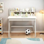 Kids Desk Kids Table Wood Computer Desk with Bookshelf - N/A