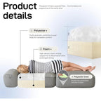 WOWMAX Convertible Folding Sofa Bed Folding Chair Bed with Back Bolster