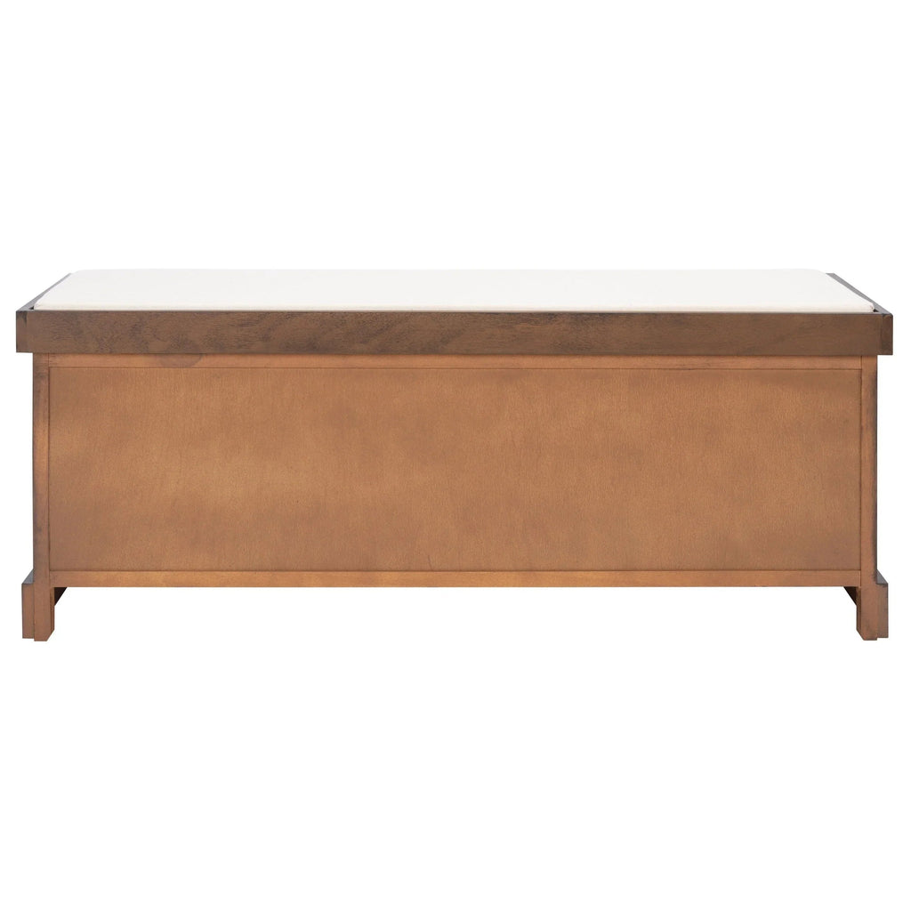SAFAVIEH Fiorello 3-Drawer with Cushion Storage Bench - 47.3 W x 15 L x 19 H - 47Wx15Dx19H