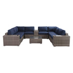 LSI Antibes Grey Wicker/Aluminium 12-piece Conversation Set