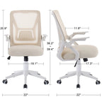 Javlergo Office Chair Mid Back Swivel Lumbar Support Desk Chair, Computer Ergonomic Mesh Chair with Armrest
