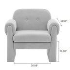 Hyleory Downy Fluffy Cloud Upholstered Accent Chair,Armchair for Bedroom Reception Area Reading Room Living Room