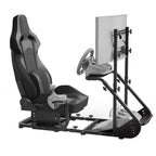 JVNOXK Enhanced Stabilized Racing Wheel Cockpit, Adjustable Driving Simulator (Excludes Handbrake, Pedals, and Display)