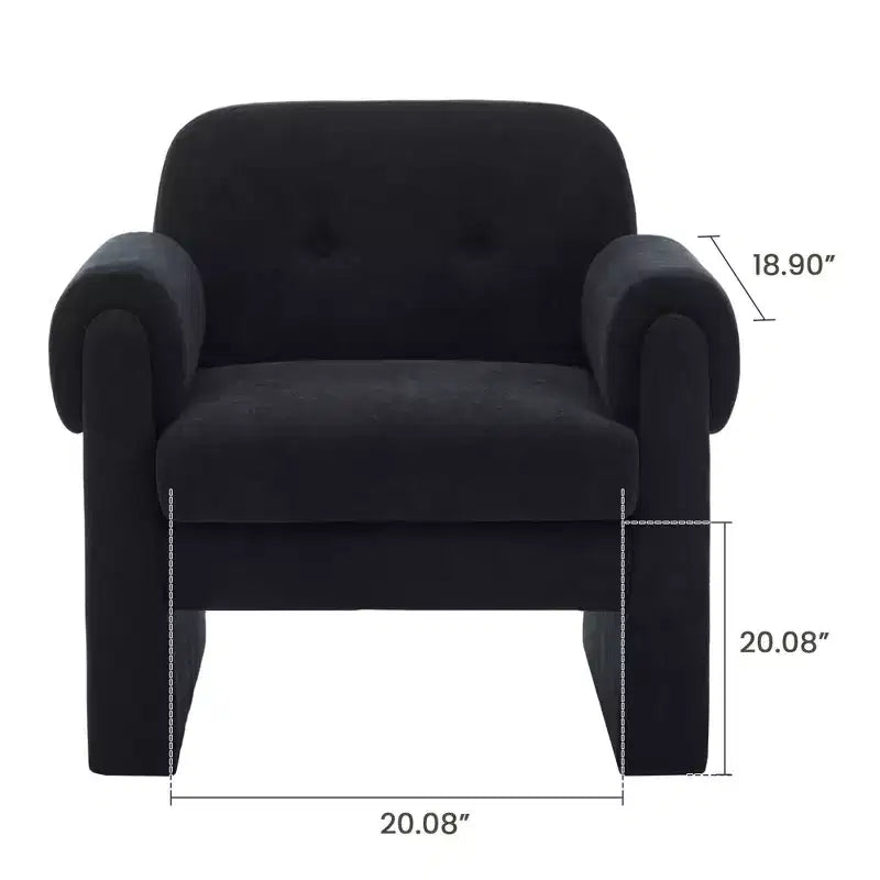 Hyleory Downy Fluffy Cloud Upholstered Accent Chair,Armchair for Bedroom Reception Area Reading Room Living Room