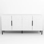 Chic Elegance 63-Inch White TV Stand - Fits Up to 65 TV - 63 in Width