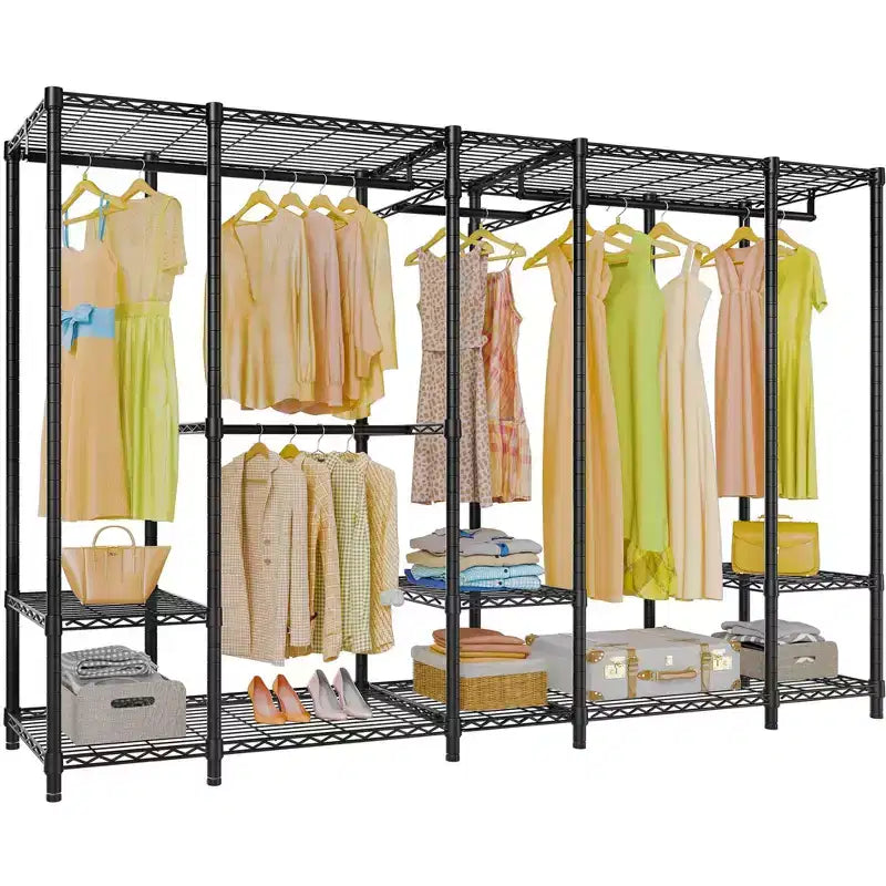 Extra Large Portable Closet Rack Heavy Duty Clothes Rack Max Load 1300 lbs