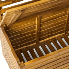 Christopher Knight Home Andrusia Outdoor Rustic Acacia Wood Storage Bench with Rack, Teak
