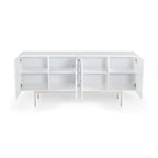 Modern White High Gloss Buffet with Soft-Close Doors