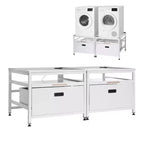 VEVOR Laundry Pedestal, 22.6 in Height, 29x29 in Washer and Dryer Pedestals with Pull-out Tray and Storage Space,800 lbs Load Capacity,Non-Slip,White