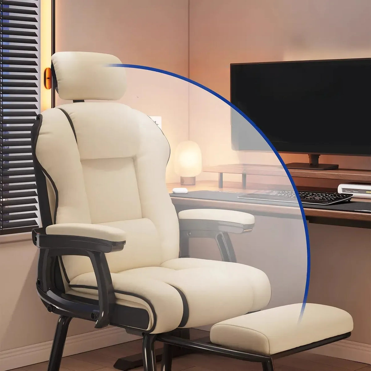Yellow High-Back Leather Ergonomic Executive Chair