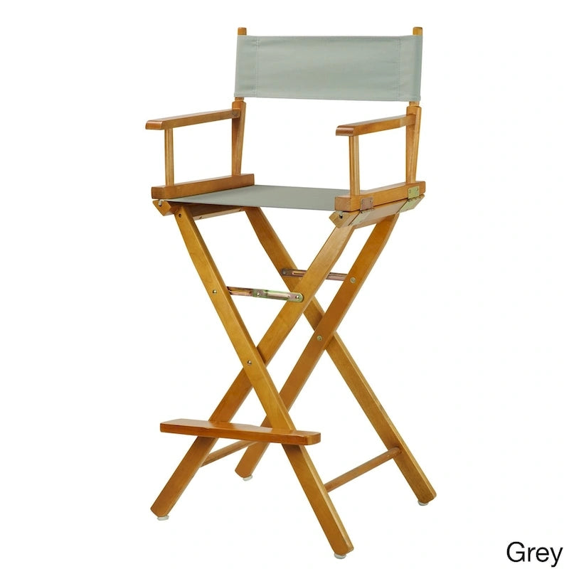 Honey Oak Frame 30-inch Directors Chair