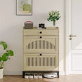 Modern Wooden Shoe Storage Cabinet, Adjustable Shelf, Freestanding Modern Design, for Hallway, Living Room