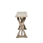Wood Console Table or Bench with Distressed Accents - Brown - Roche River Decor