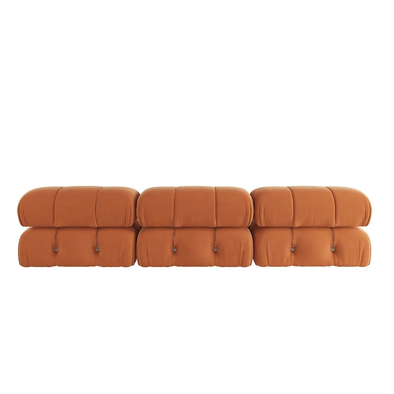 Velvet 3-seater Reversible Modular Sofa