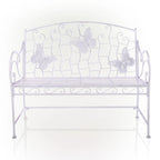 Alpine Corporation 44L Indoor/Outdoor 2-Person Classic Metal Garden Bench