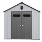 6 ft x 4 ft/6 ft x 8 ft/8 ft x 6 ft/8 ft x 10 ft All-Weather Resin Outdoor Plastic Storage Shed w/Floor, Spire Tool Shed