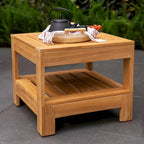 Cambridge Casual Logan 5-Piece Teak Patio Conversation Set with Sunbrella Cushion