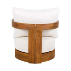 Set of 2 Premium Acacia Wood Outdoor Club Chairs with Curved Tub Design, Water-Resistant Cushions