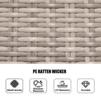 7 Pieces Outdoor Rattan Wicker Patio Round Dining Set with Cushions by Moda Furnishings
