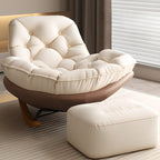 Scandinavian Upholstered Rocking Chair with Optional Ottoman
