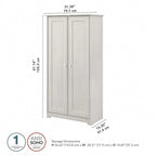 Cabot Espresso Oak Tall Storage Cabinet with Doors - 31.38L x 16.30W x 61.14H