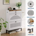 Modern Wooden Shoe Storage Cabinet, Adjustable Shelf, Freestanding Modern Design, for Hallway, Living Room