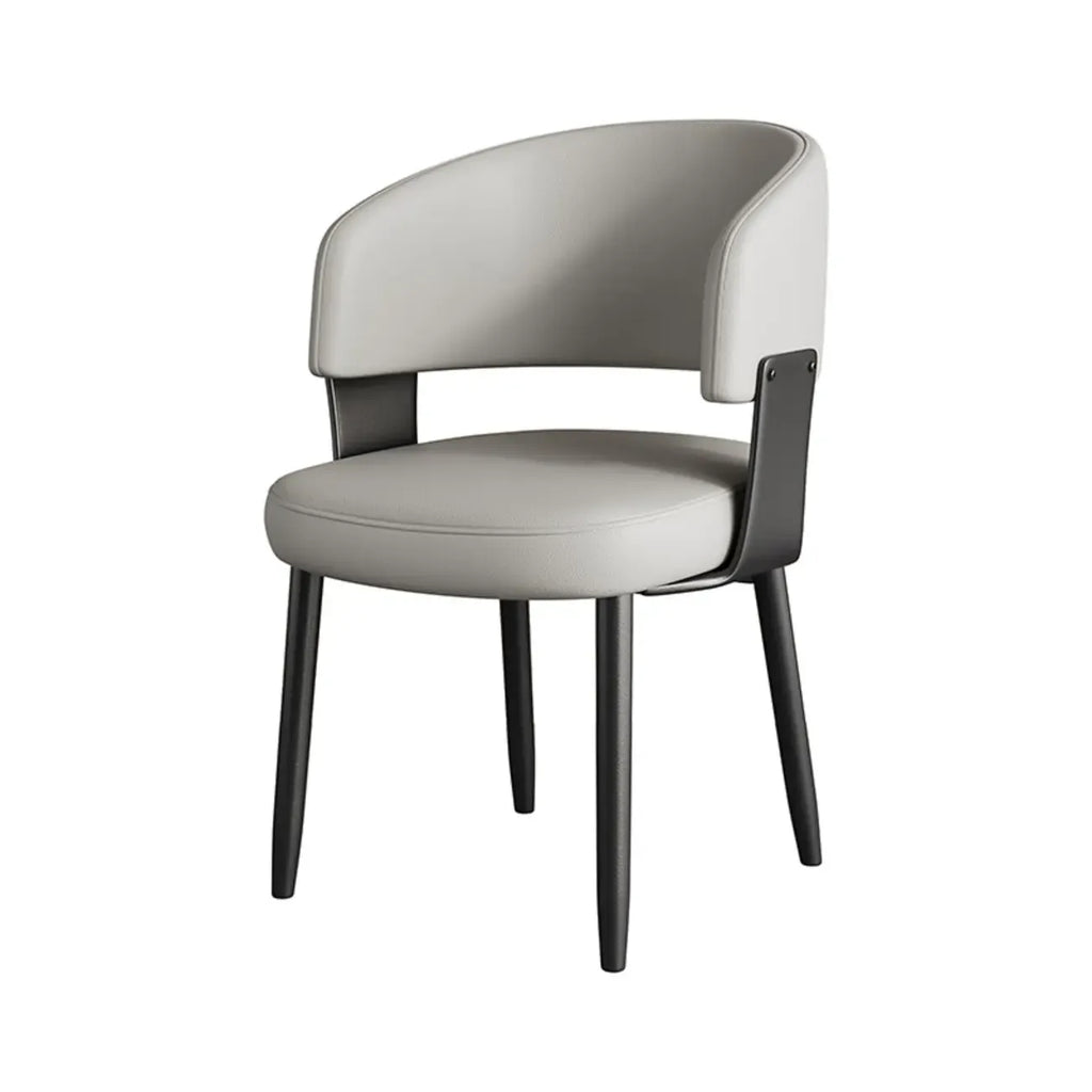 Modern Glam Leather Upholstered Dining Chair