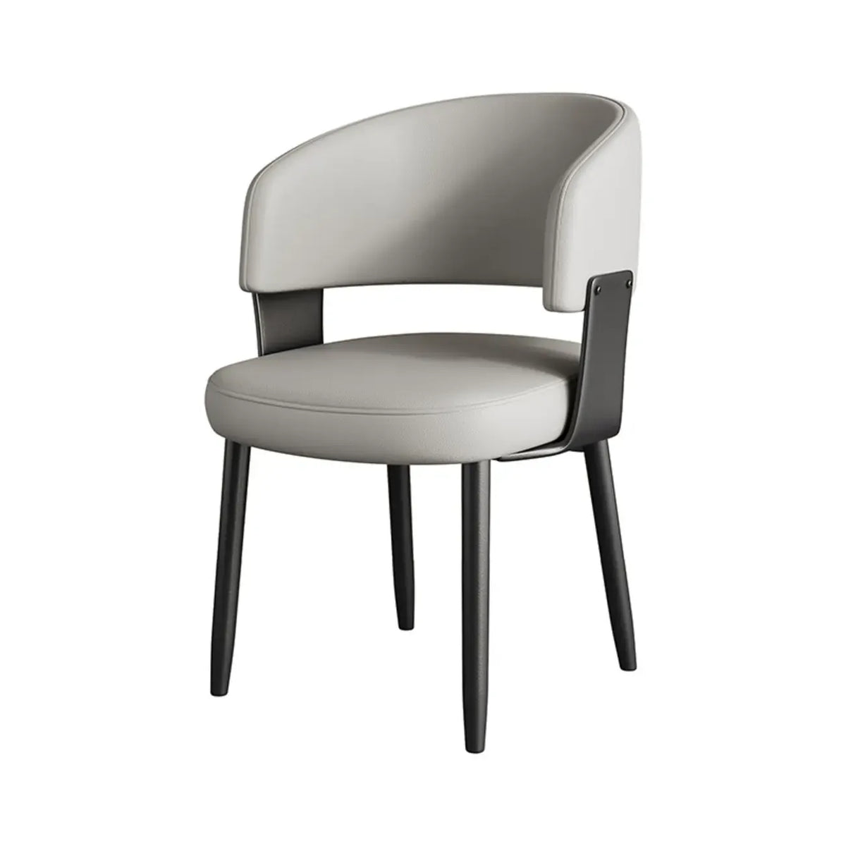 Modern Glam Leather Upholstered Dining Chair