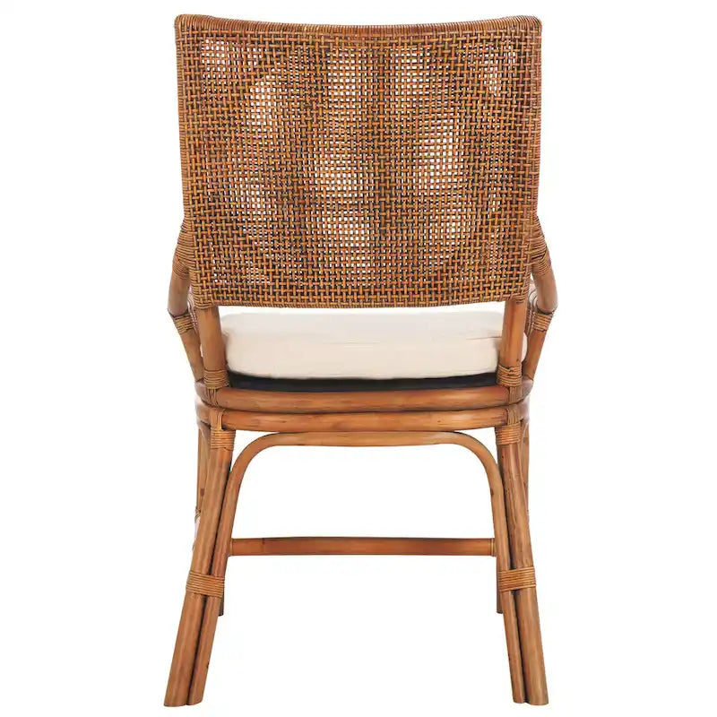 Coastal Rattan Cushion Chair 22 W x 24 L x 37 H 22W x 24D x 37H