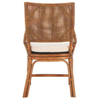 Coastal Rattan Cushion Chair 22 W x 24 L x 37 H 22W x 24D x 37H